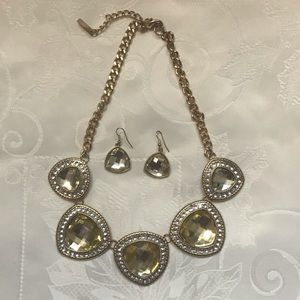 Sparkly necklace and earring set